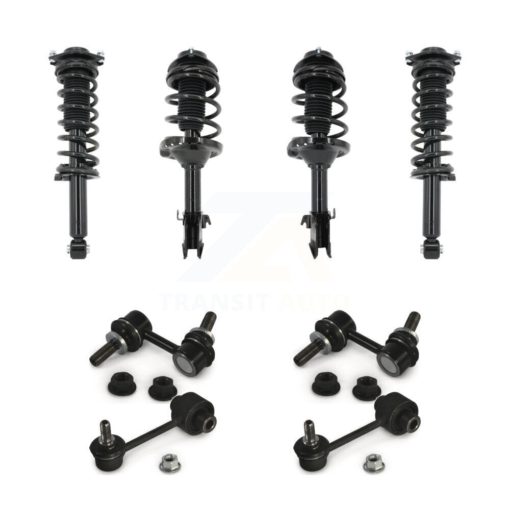 Front Rear Complete Strut & TQ sway Bar Link Kit (8Pc) For 2014-2016 Subaru Forester KSS-107821