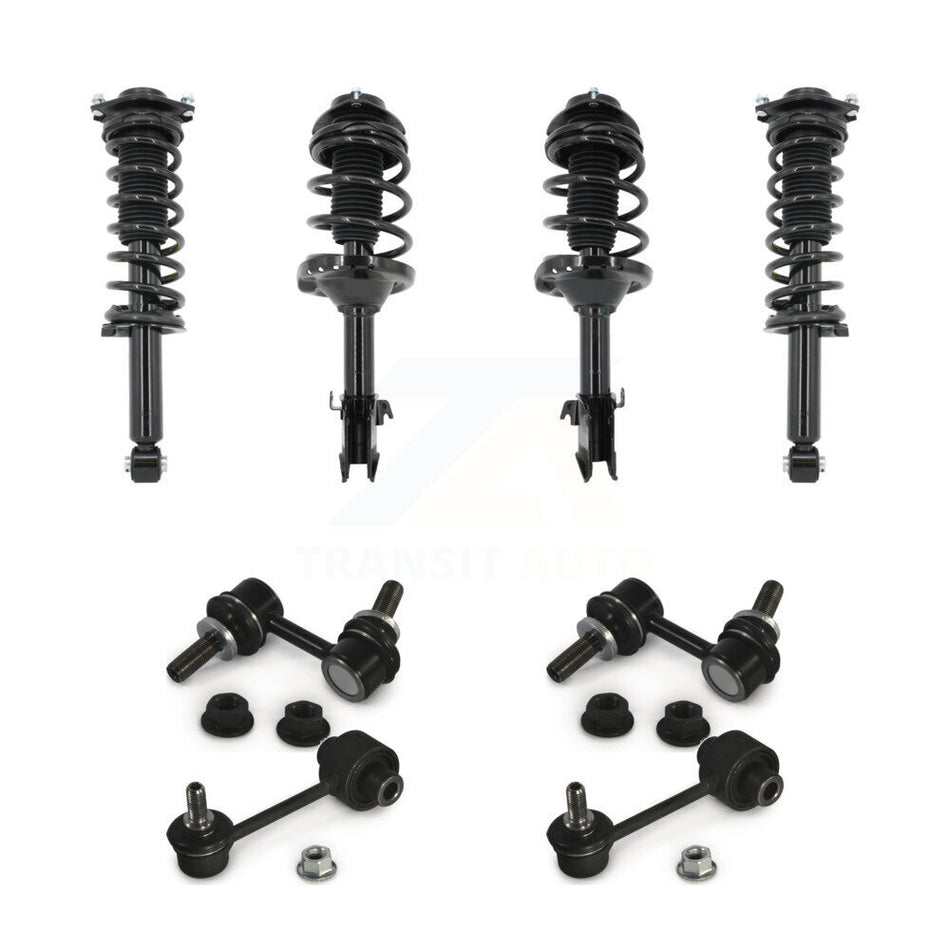 Front Rear Complete Strut & TQ sway Bar Link Kit (8Pc) For 2014-2016 Subaru Forester KSS-107821