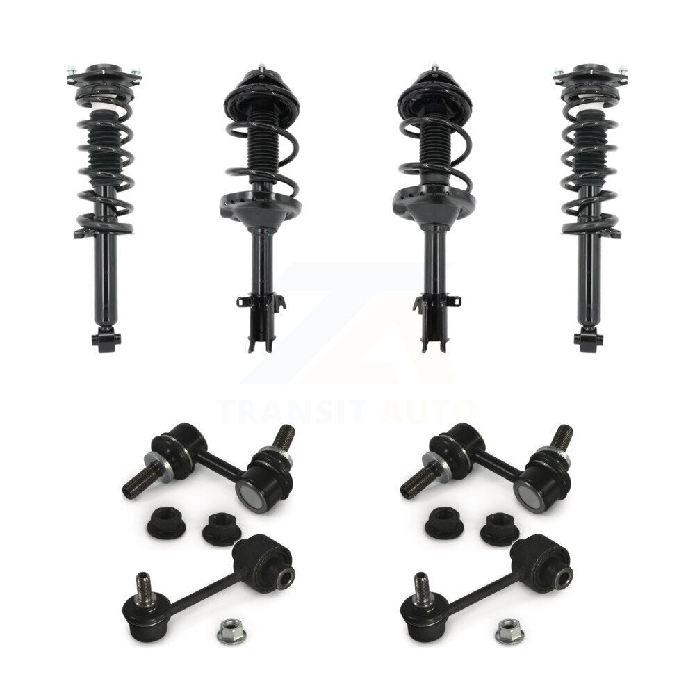 Front Rear Complete suspension Strut & TQ Bar Link Kit (8Pc) For 2013-2014 Subaru Outback KSS-107822