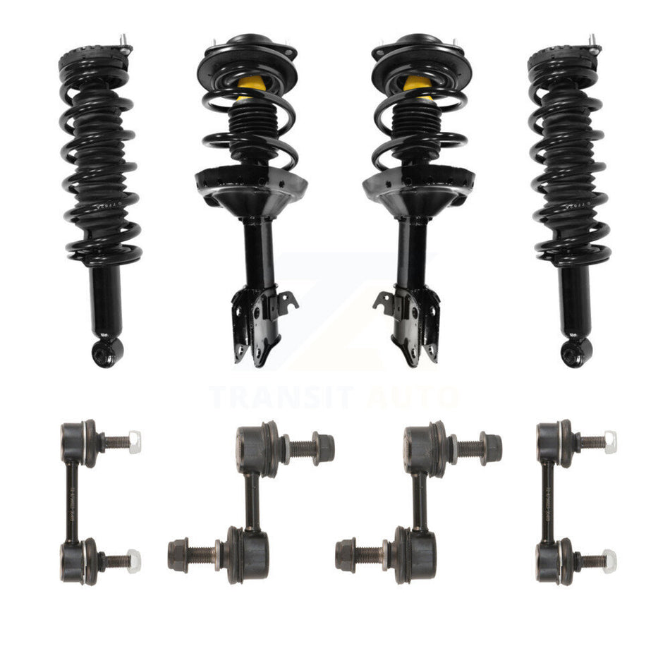 Front Rear Complete suspension Strut & TQ sway Bar Link Kit (8Pc) For Subaru Legacy KSS-107824