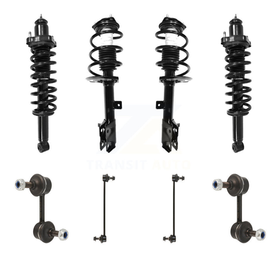 Front Rear Complete Strut & TQ sway Bar Link Kit (8Pc) For 2007-2009 Jeep Patriot Compass KSS-107825