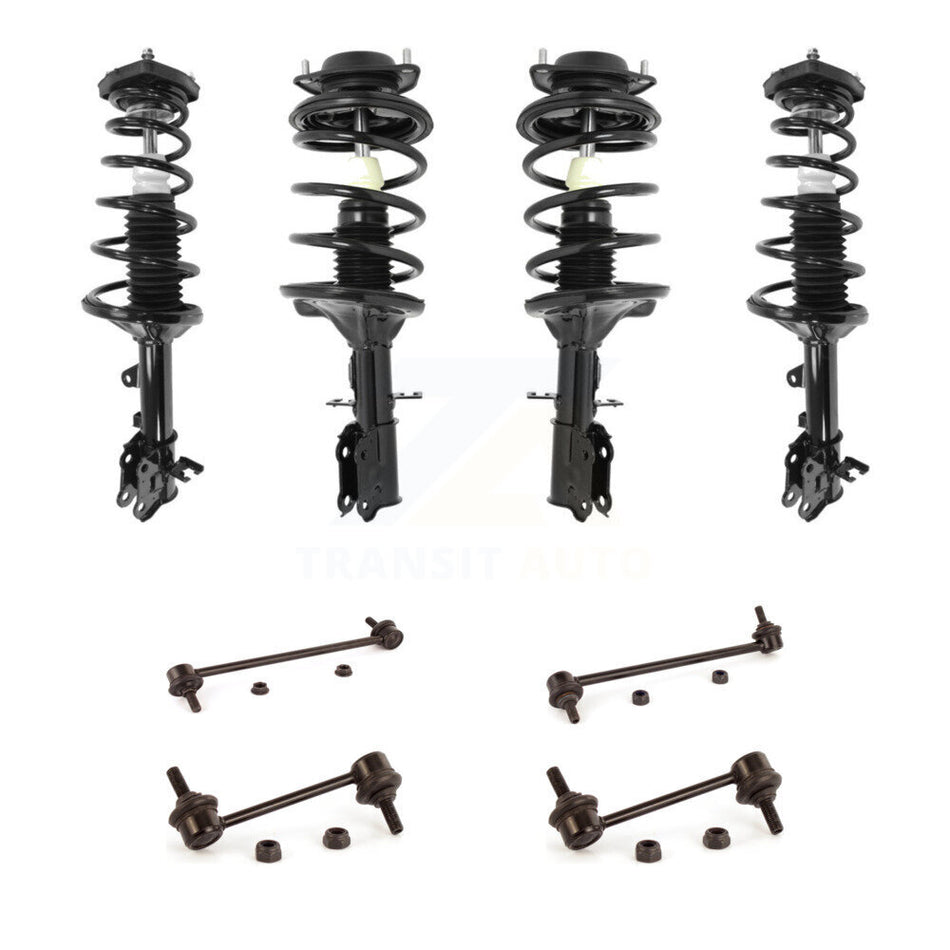 Front Rear Complete suspension Strut & TOR Bar Link Kit (8Pc) For Kia Spectra Spectra5 KSS-107827