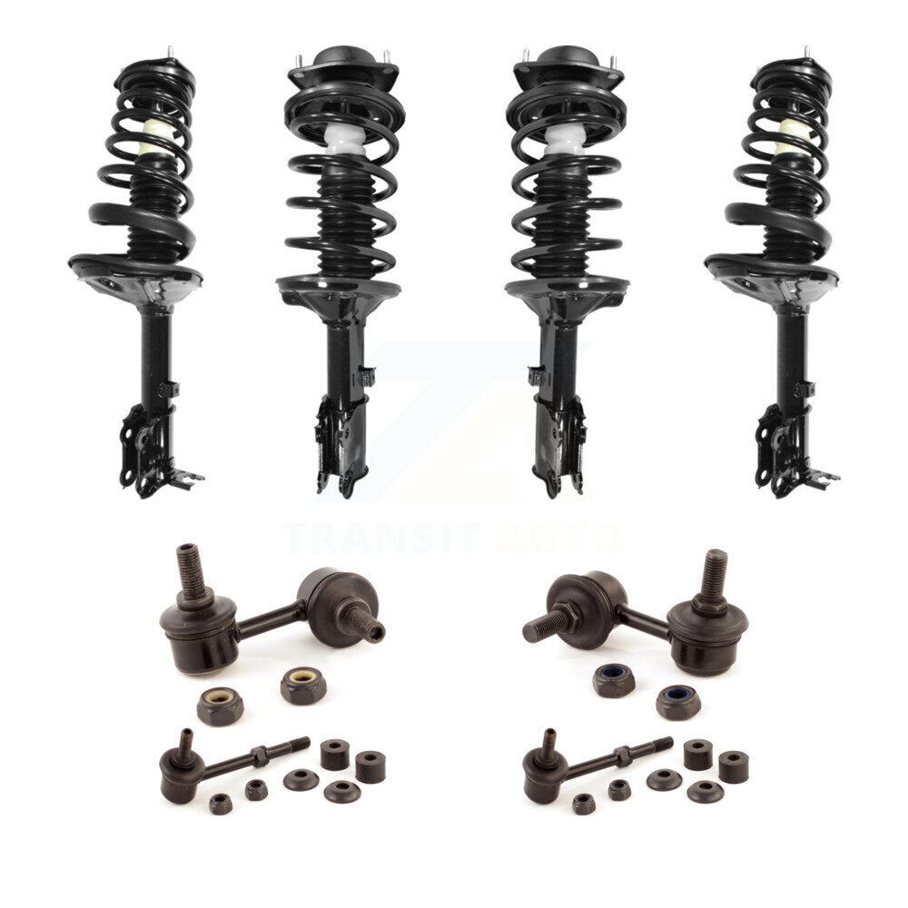 Front Rear Complete Strut & TOR sway Bar Link Kit (8Pc) For 2000-2005 Hyundai Accent KSS-107828