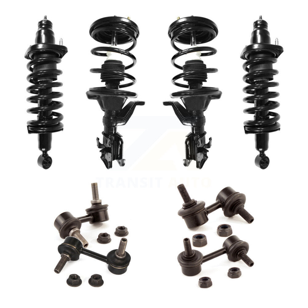 Front Rear Complete suspension Strut & TOR Bar Link Kit (8Pc) For Honda Civic Acura EL KSS-107832