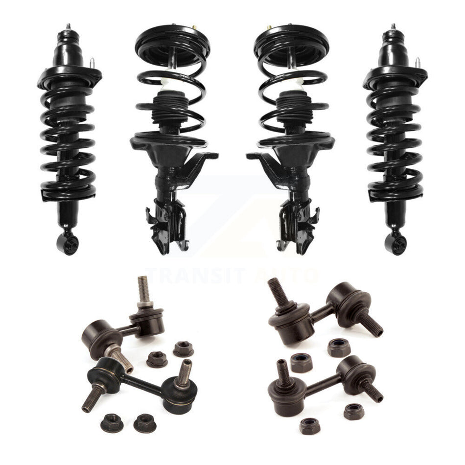 Front Rear Complete suspension Strut & TOR Bar Link Kit (8Pc) For Honda Civic Acura EL KSS-107832