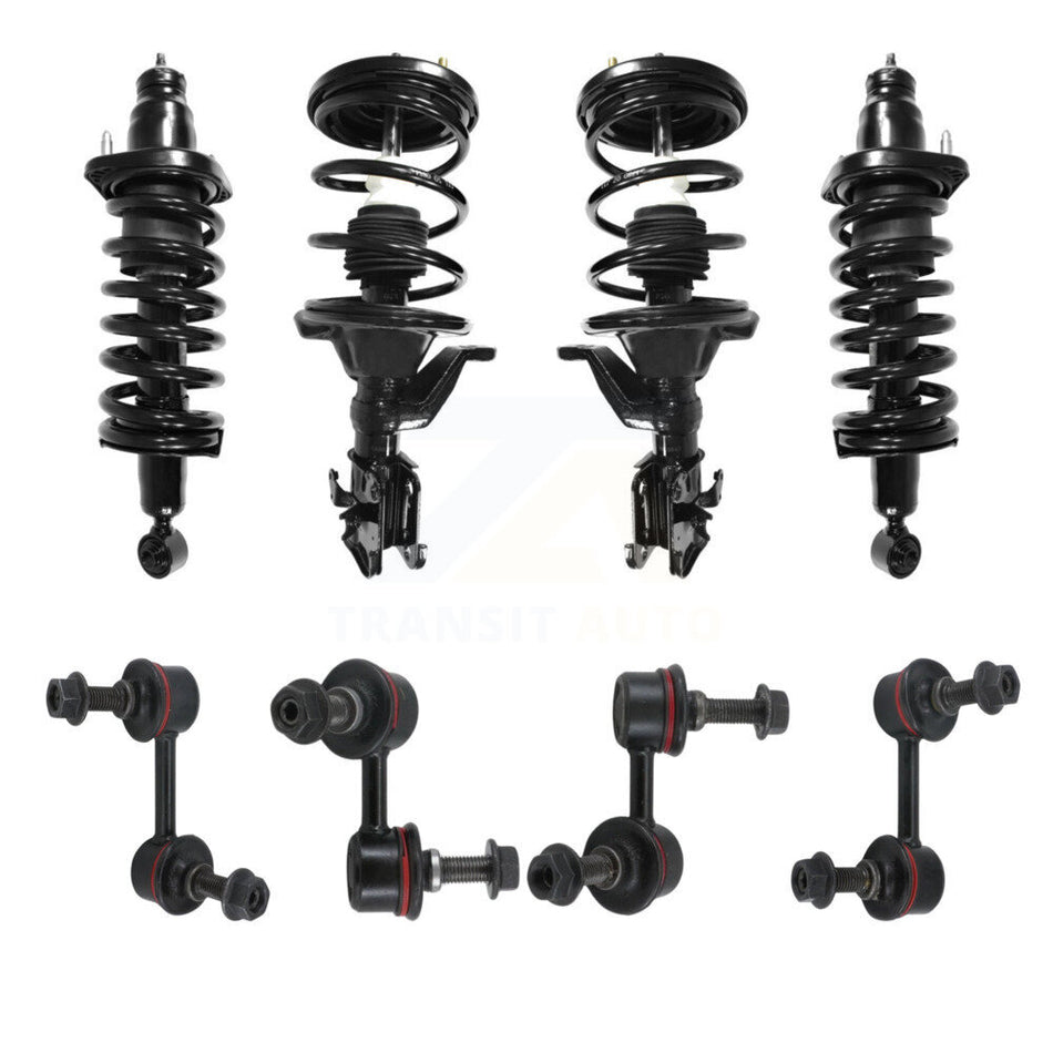 Front Rear Complete suspension Strut & TOR Bar Link Kit (8Pc) For Honda Civic Acura EL KSS-107832