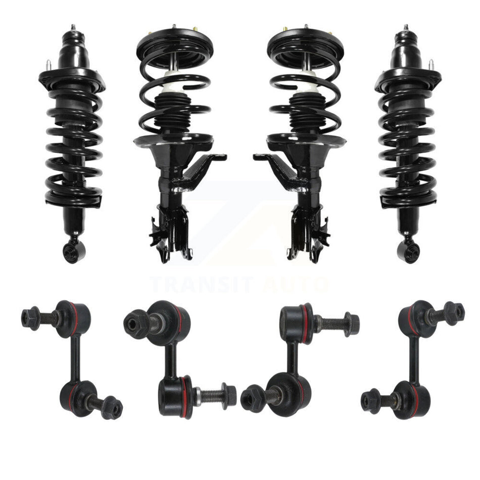 Front Rear Complete suspension Strut & TOR sway Bar Link Kit (8Pc) For Honda Civic KSS-107833