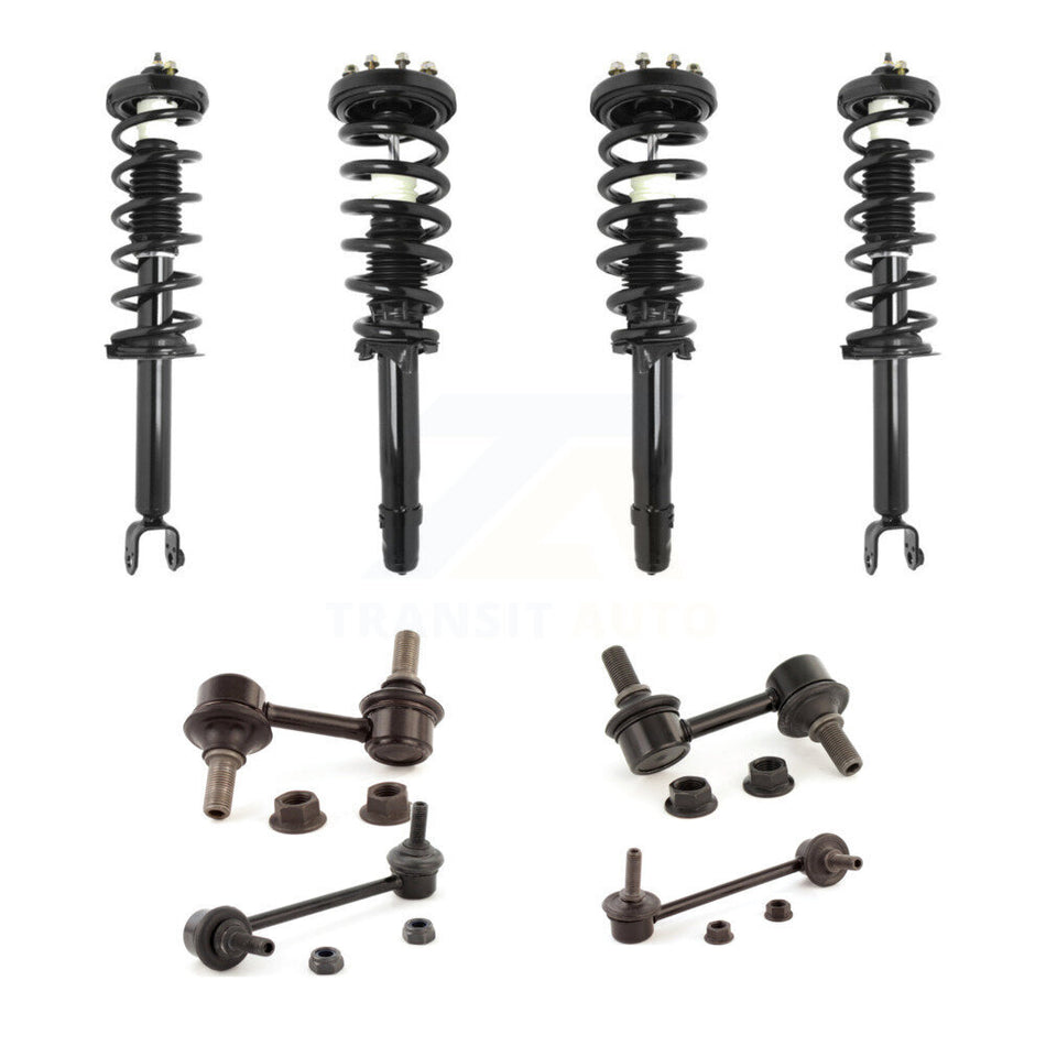 Front Rear Complete suspension Strut & TOR Bar Link Kit (8Pc) For 2009-2014 Acura TL AWD KSS-107836