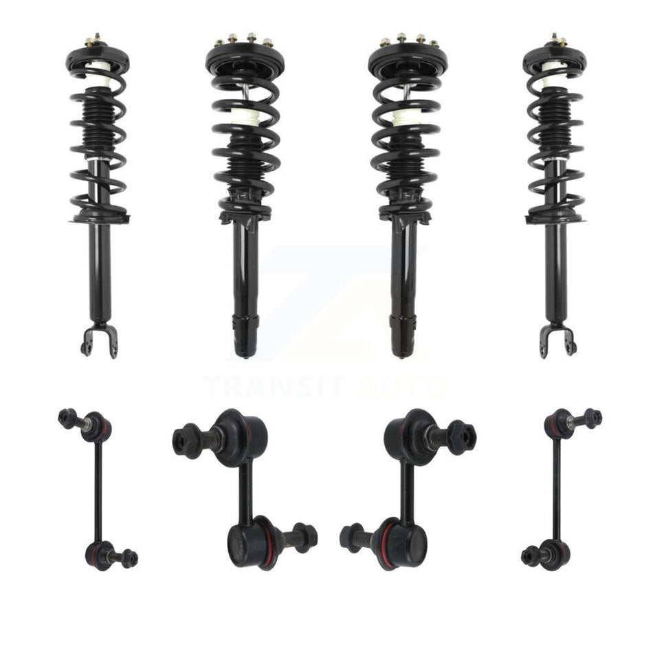 Front Rear Complete suspension Strut & TOR Bar Link Kit (8Pc) For 2009-2014 Acura TL AWD KSS-107836