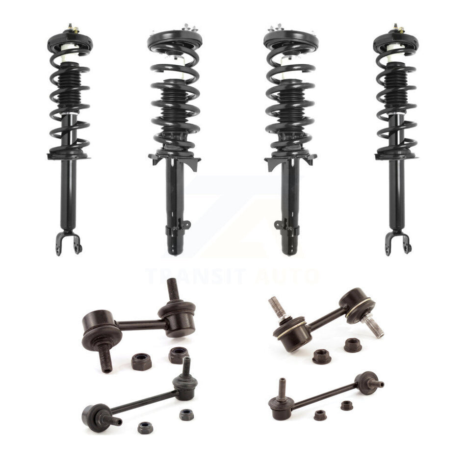 Front Rear Complete suspension Strut & TOR Bar Link Kit (8Pc) For 2009-2014 Acura TSX KSS-107837