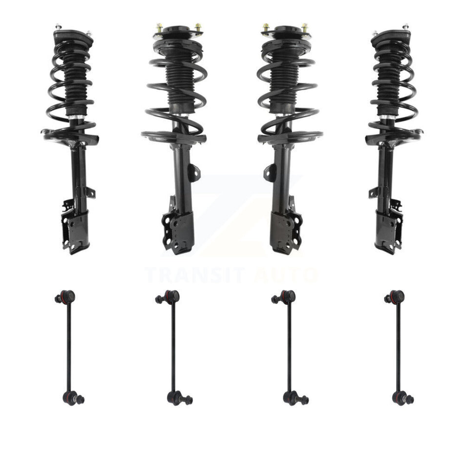 Front Rear Complete Strut & TOR sway Bar Link Kit (8Pc) For 2009-2012 Toyota Venza FWD KSS-107838