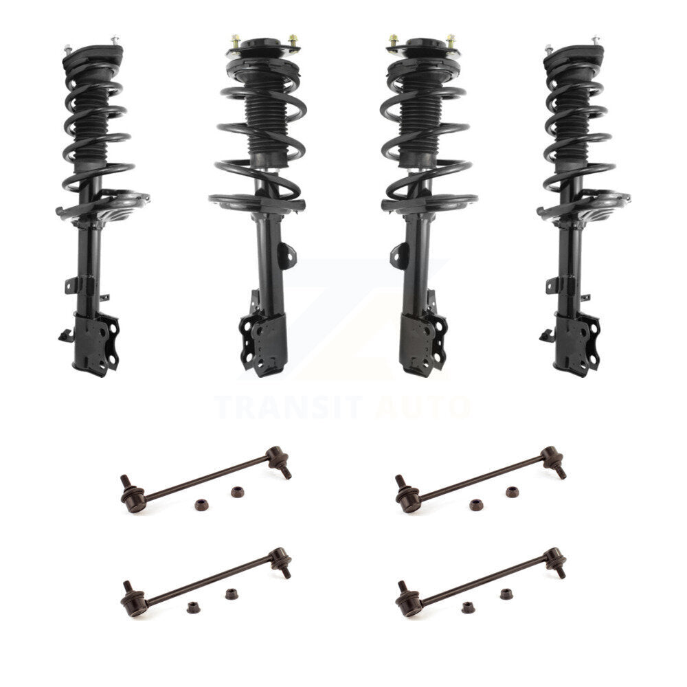 Front Rear Complete Strut & TOR sway Bar Link Kit (8Pc) For 2009-2012 Toyota Venza AWD KSS-107839