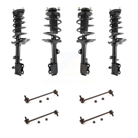 Front Rear Complete Strut & TOR sway Bar Link Kit (8Pc) For 2009-2012 Toyota Venza AWD KSS-107839