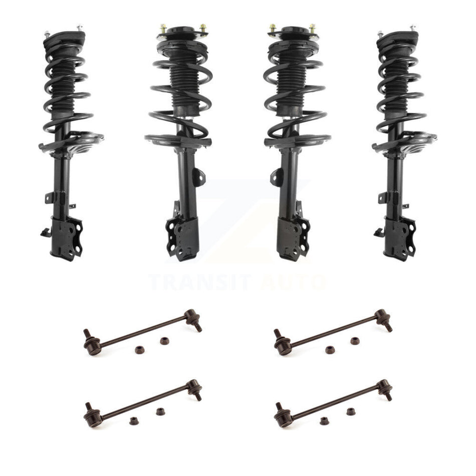 Front Rear Complete Strut & TOR sway Bar Link Kit (8Pc) For 2009-2012 Toyota Venza AWD KSS-107839