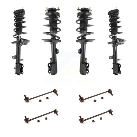 Front Rear Complete Strut & TOR sway Bar Link Kit (8Pc) For 2013-2016 Toyota Venza AWD KSS-107840
