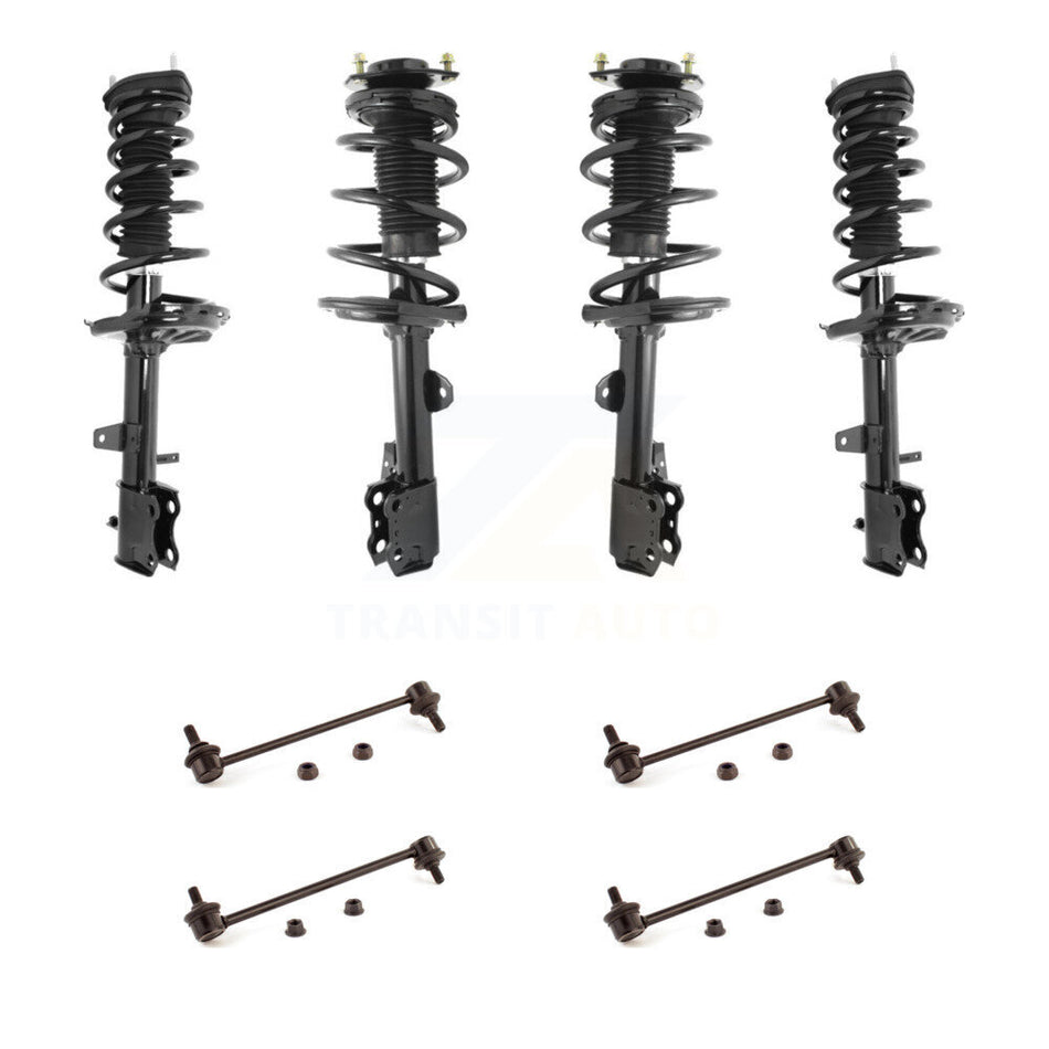 Front Rear Complete Strut & TOR sway Bar Link Kit (8Pc) For 2013-2016 Toyota Venza AWD KSS-107840