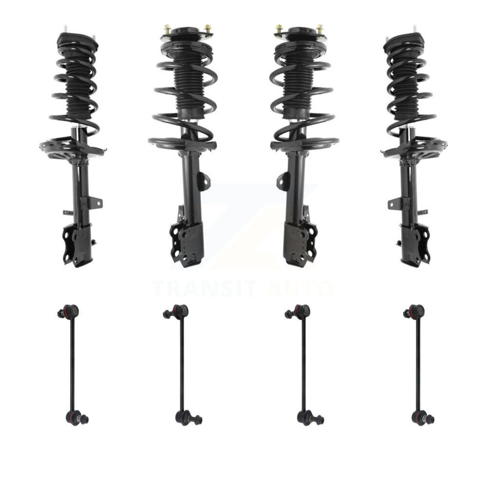 Front Rear Complete Strut & TOR sway Bar Link Kit (8Pc) For 2013-2016 Toyota Venza AWD KSS-107840
