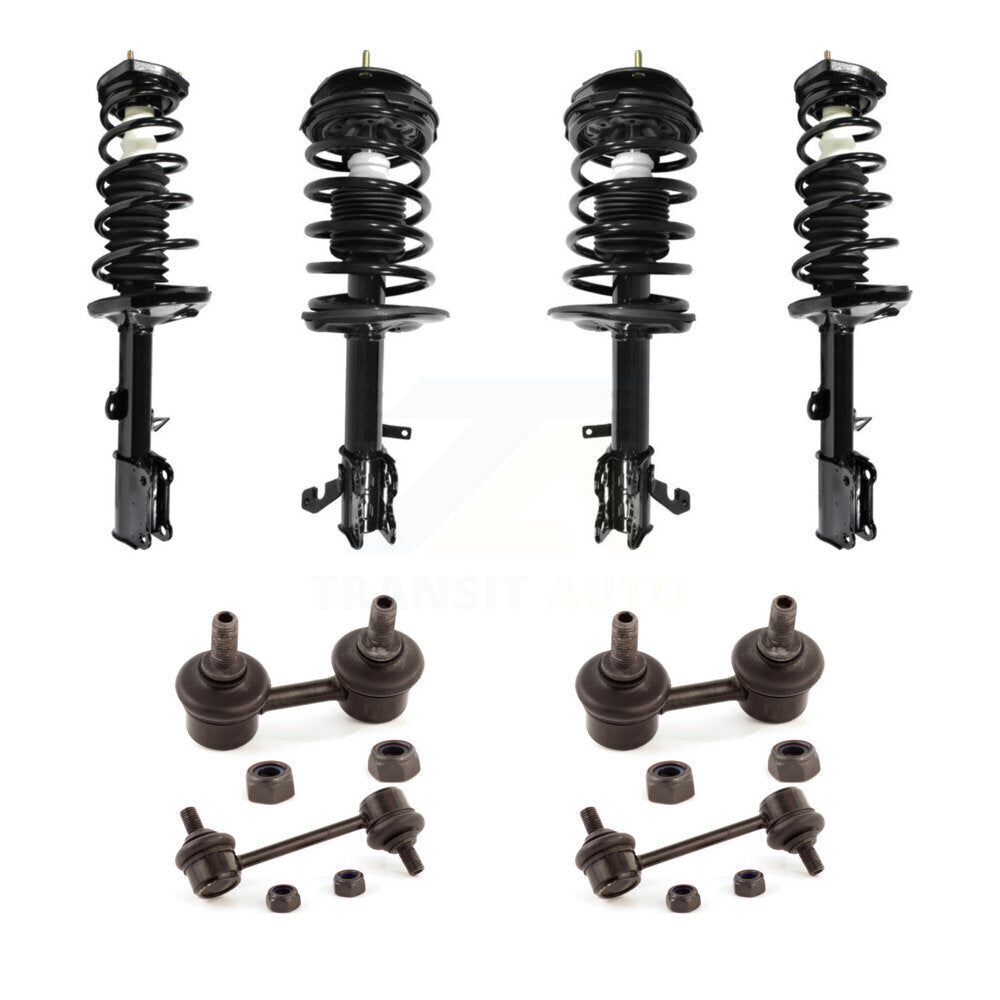 Front Rear Complete Strut & TOR sway Bar Link Kit (8Pc) For 1998-2002 Chevrolet Prizm KSS-107842