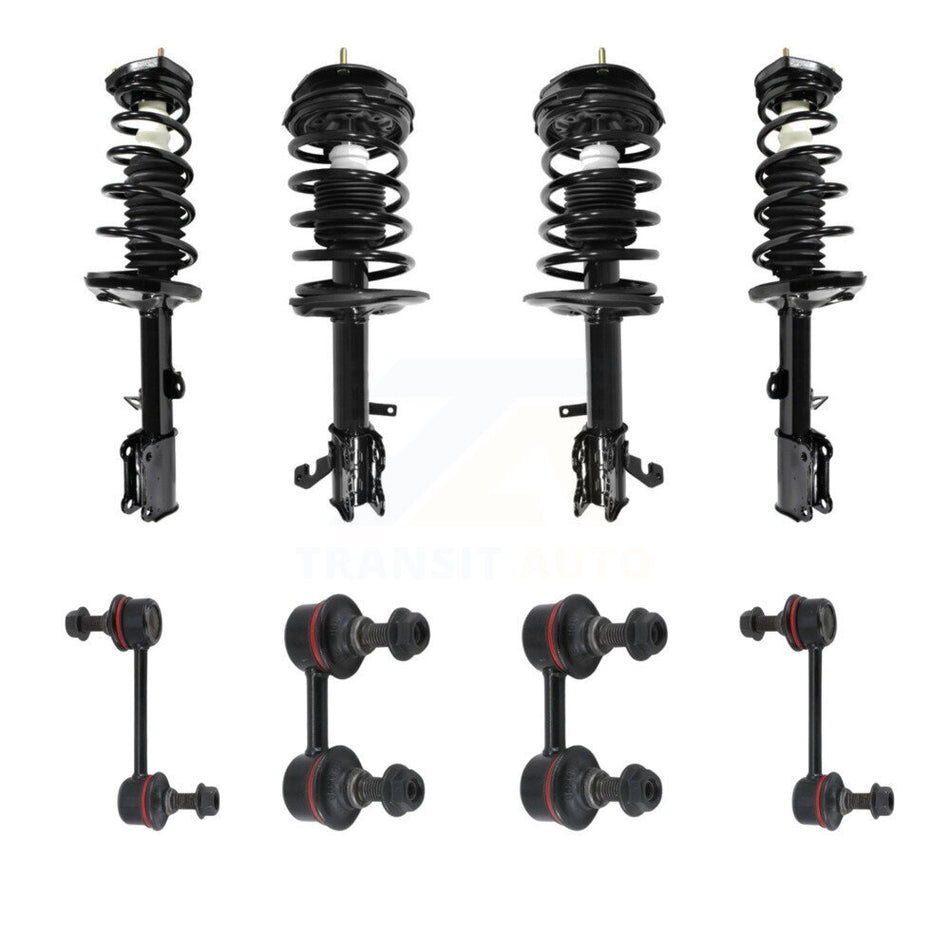 Front Rear Complete Strut & TOR sway Bar Link Kit (8Pc) For 1998-2002 Chevrolet Prizm KSS-107842