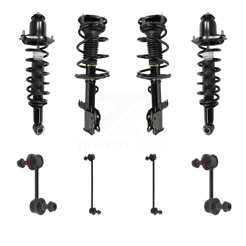 Front Rear Complete Strut & TOR sway Bar Link Kit (8Pc) For 2003-2006 Toyota Corolla KSS-107844