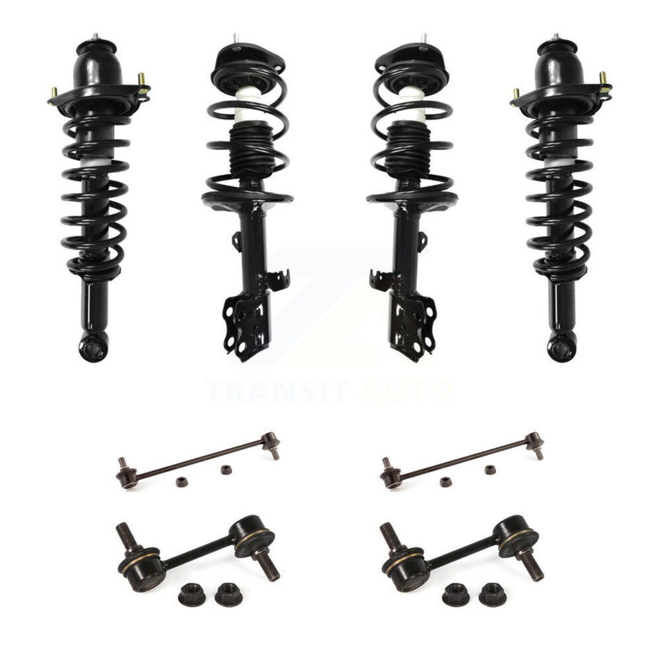 Front Rear Complete Strut & TOR Bar Link Kit (8Pc) For 2010 Pontiac Vibe FWD with 1.8L KSS-107848