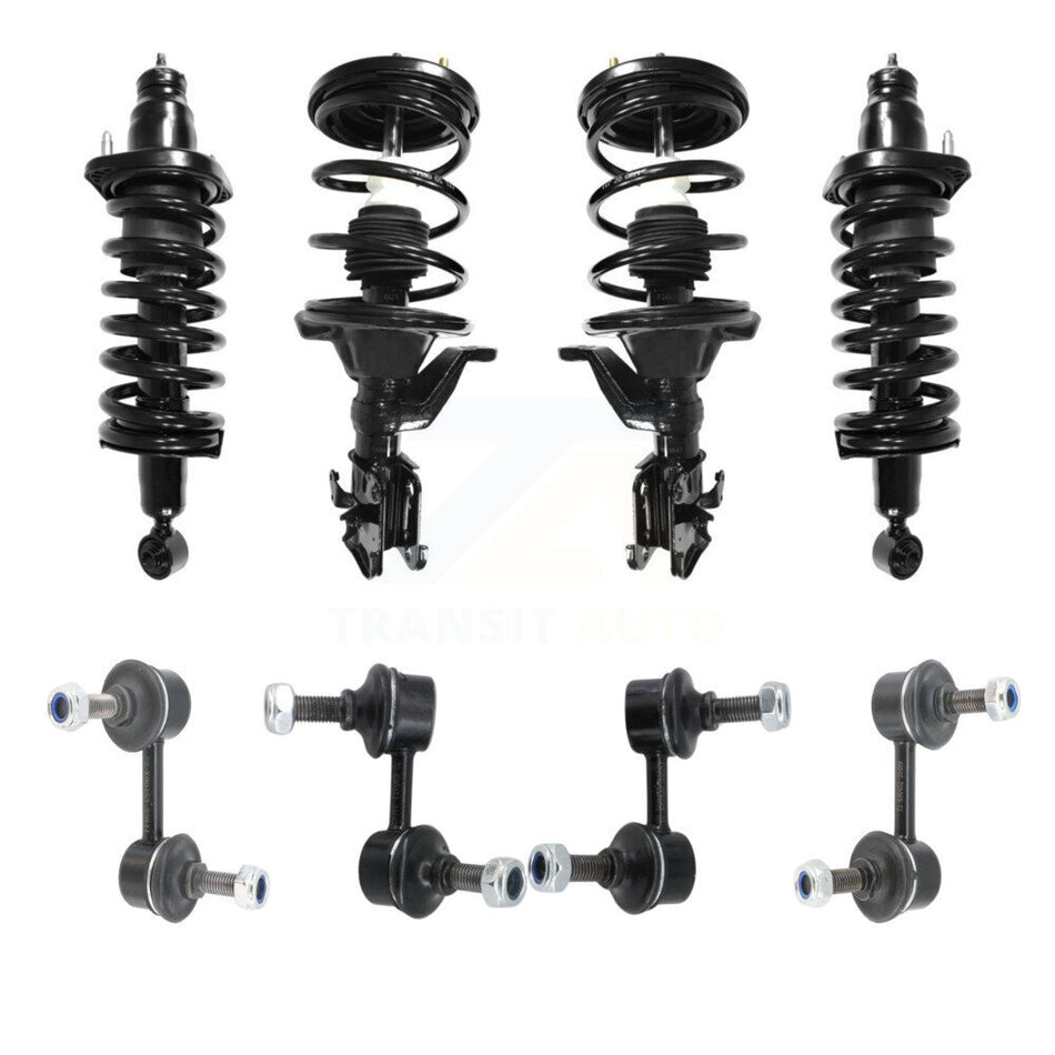 Front Rear Complete suspension Strut & TQ Bar Link Kit (8Pc) For Honda Civic Acura EL KSS-107859