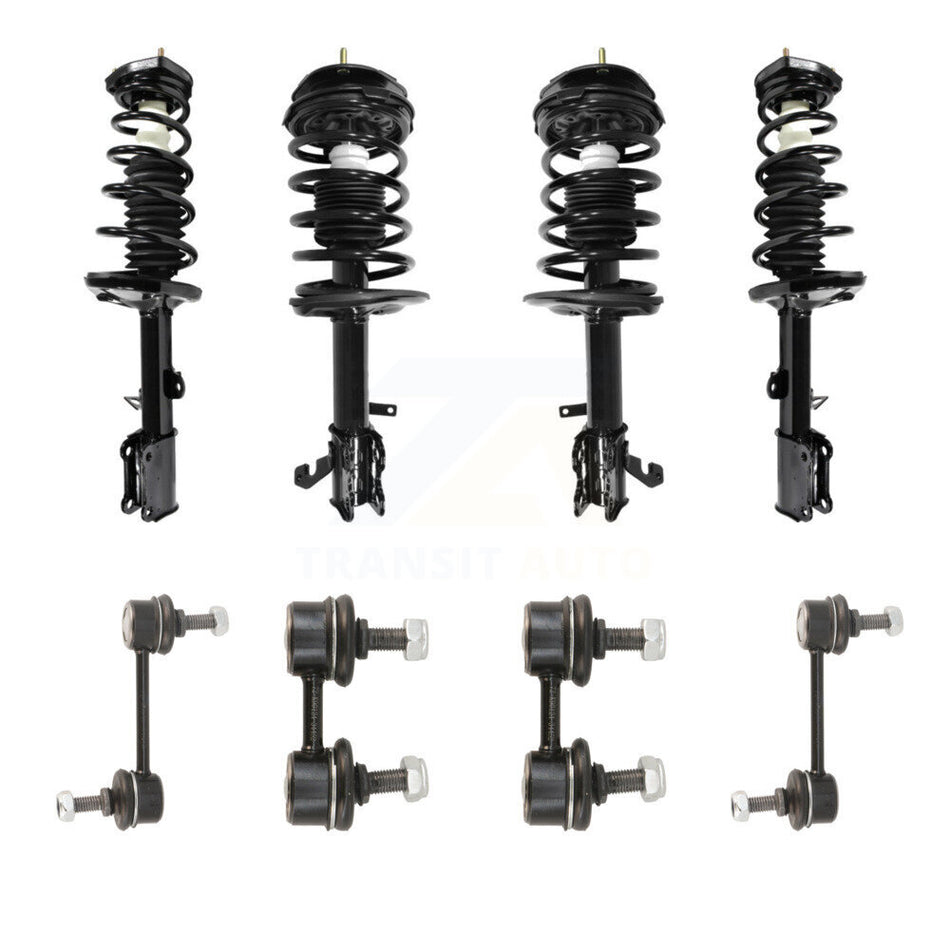 Front Rear Complete Strut & TQ sway Bar Link Kit (8Pc) For 1998-2002 Chevrolet Prizm KSS-107862