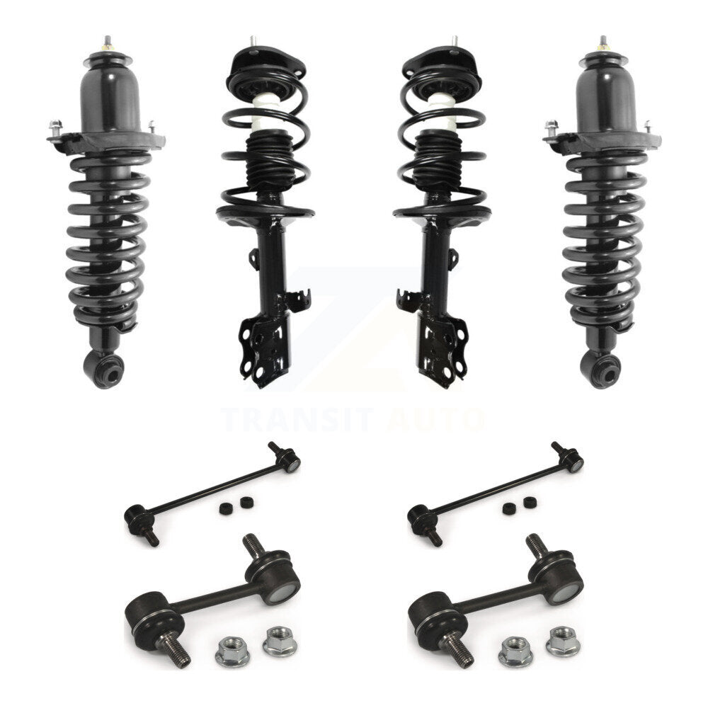 Front Rear Complete Strut & TQ sway Bar Link Kit (8Pc) For Toyota Matrix Pontiac Vibe AWD KSS-107863