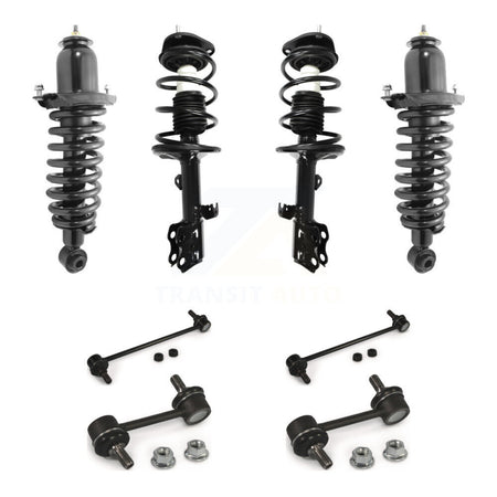 Front Rear Complete Strut & TQ sway Bar Link Kit (8Pc) For Toyota Matrix Pontiac Vibe AWD KSS-107863