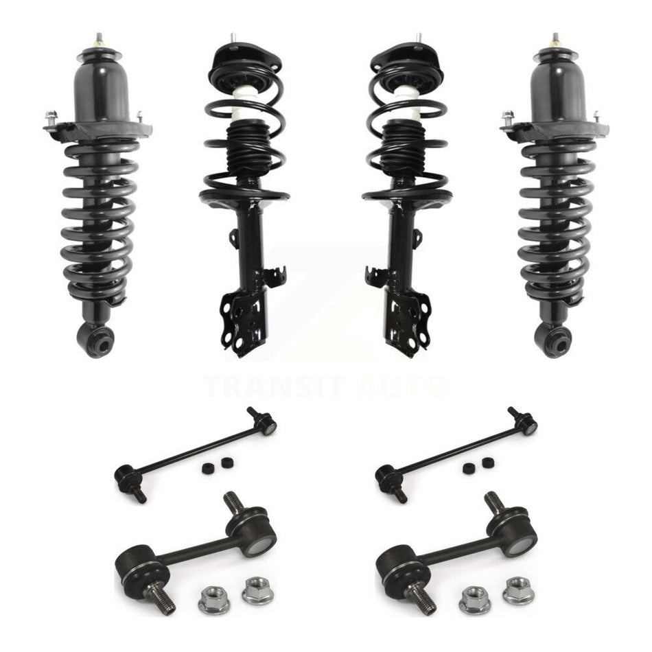 Front Rear Complete Strut & TQ sway Bar Link Kit (8Pc) For Toyota Matrix Pontiac Vibe AWD KSS-107863