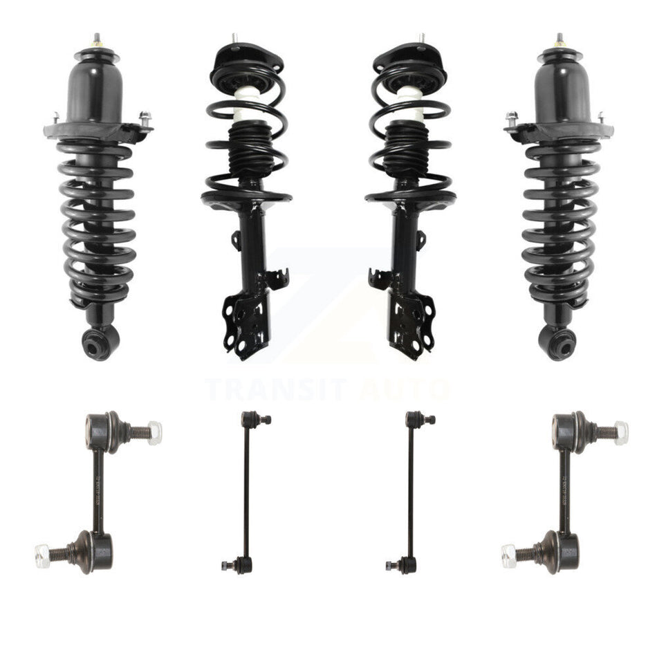 Front Rear Complete Strut & TQ sway Bar Link Kit (8Pc) For Toyota Matrix Pontiac Vibe AWD KSS-107863