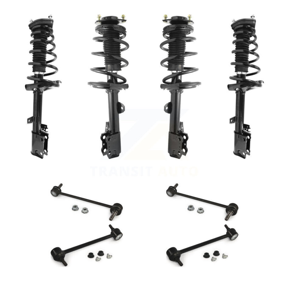 Front Rear Complete Strut & TQ sway Bar Link Kit (8Pc) For 2009-2012 Toyota Venza FWD KSS-107868