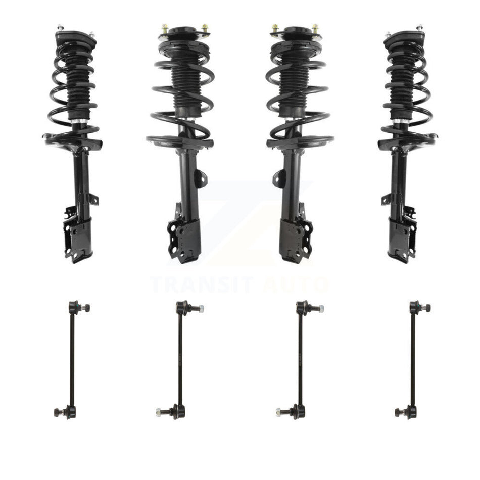 Front Rear Complete Strut & TQ sway Bar Link Kit (8Pc) For 2009-2012 Toyota Venza FWD KSS-107868