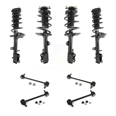 Front Rear Complete Strut & TQ sway Bar Link Kit (8Pc) For 2013-2016 Toyota Venza AWD KSS-107870