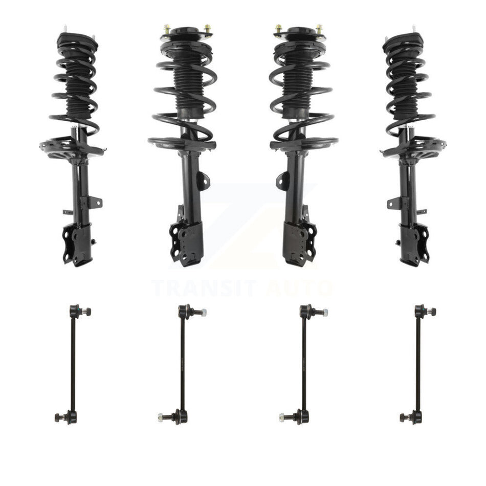 Front Rear Complete Strut & TQ sway Bar Link Kit (8Pc) For 2013-2016 Toyota Venza AWD KSS-107870