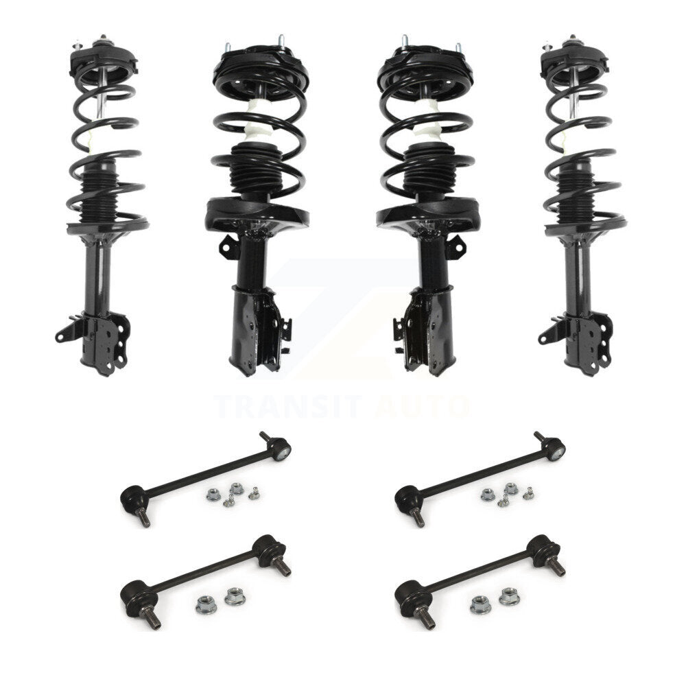 Front Rear Complete suspension Strut & TQ Bar Link Kit (8Pc) For Mazda Protege Protege5 KSS-107876