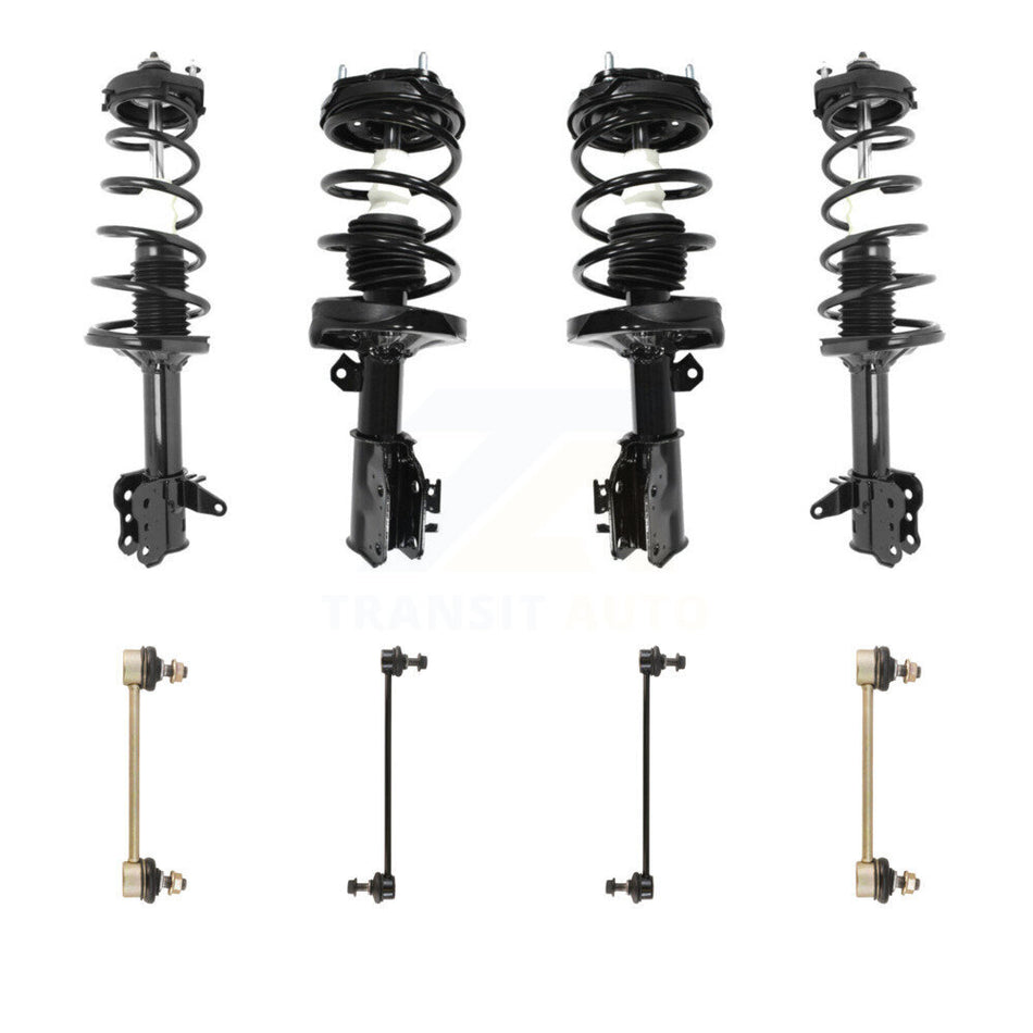 Front Rear Complete suspension Strut & TQ Bar Link Kit (8Pc) For Mazda Protege Protege5 KSS-107876