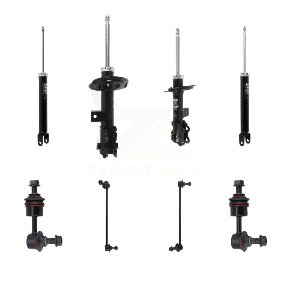 Front Rear Strut Shock & TOR Bar Link Kit (8Pc) For 13-14 Hyundai Sonata GAS engine KSS-107912