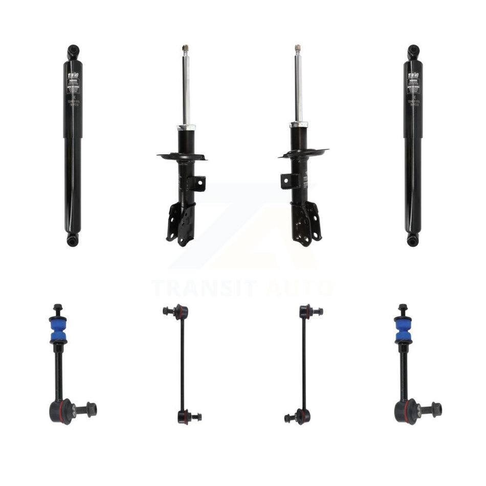 Front Rear Strut Shock & TOR Bar Link Kit (8Pc) For Chevrolet Equinox GMC Terrain KSS-107920