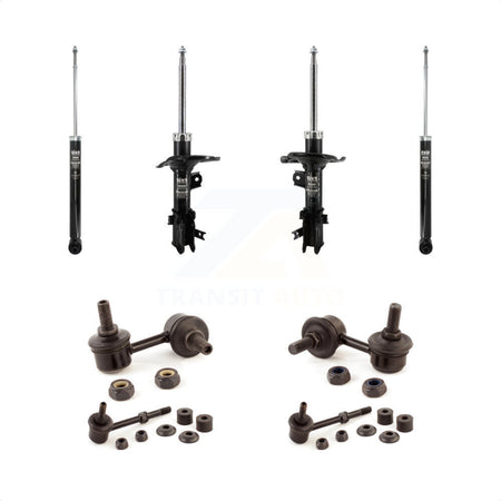 Front Rear Strut Shock & TOR Bar Link Kit (8Pc) For 2006 Hyundai Accent Hatchback KSS-107922