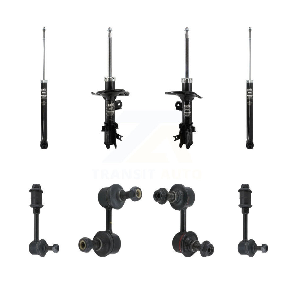 Front Rear Strut Shock & TOR Bar Link Kit (8Pc) For 2006 Hyundai Accent Hatchback KSS-107922