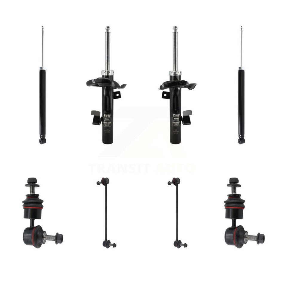 Front Rear Suspension Strut Shock & TOR sway Bar Link Kit (8Pc) For Mazda 3 KSS-107940