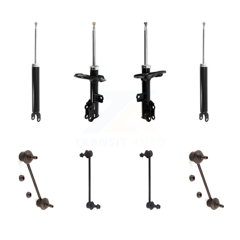 Front Rear Suspension Strut Shock & TOR sway Bar Link Kit (8Pc) For Hyundai Elantra KSS-107941