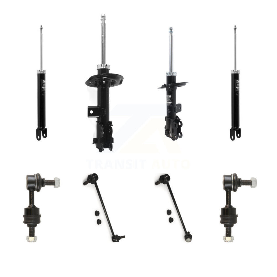 Front Rear Strut Shock & TQ Bar Link Kit (8Pc) For 13-14 Hyundai Sonata GAS engine KSS-107950