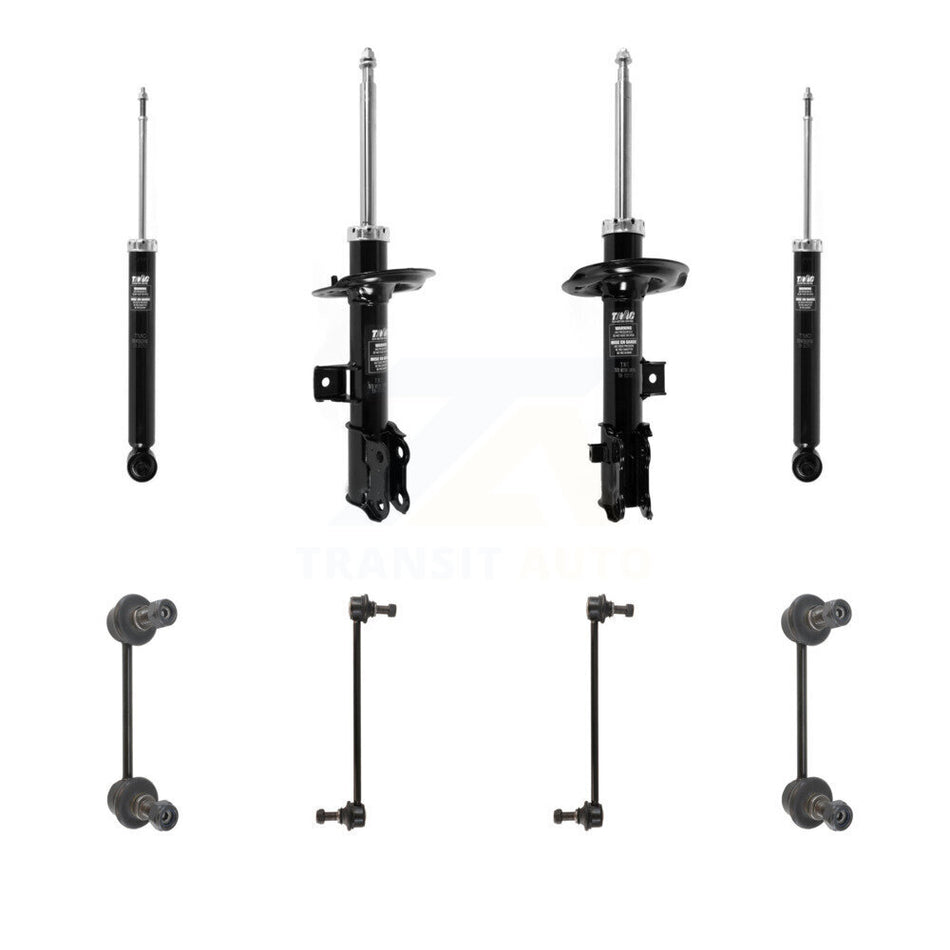 Front Rear Strut Shock & TQ sway Bar Link Kit (8Pc) For Hyundai Tucson Kia Sportage KSS-107960