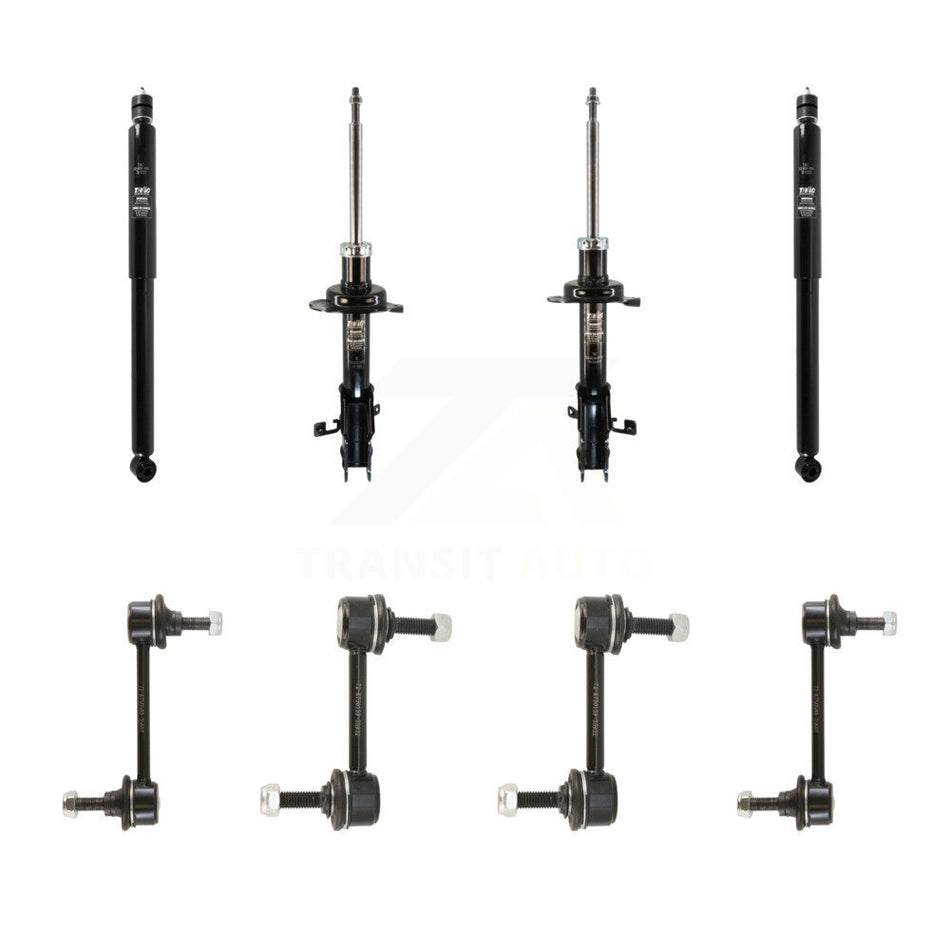 Front Rear Suspension Strut Shock & TQ Bar Link Kit (8Pc) For Ford Edge Lincoln MKX KSS-107964