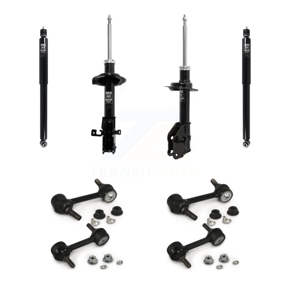 Front Rear Strut Shock & TQ Bar Link Kit (8Pc) For 2007-2010 Ford Edge Lincoln MKX KSS-107965
