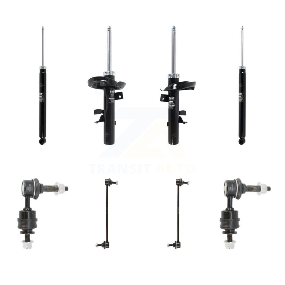 Front Rear Suspension Strut Shock & TQ sway Bar Link Kit (8Pc) For Ford Focus KSS-107966