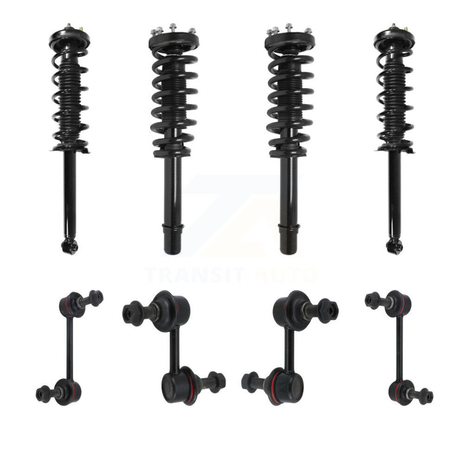 Front Rear Complete suspension Strut & TOR sway Bar Link Kit (8Pc) For 2007-2008 Acura TL KSS-107979