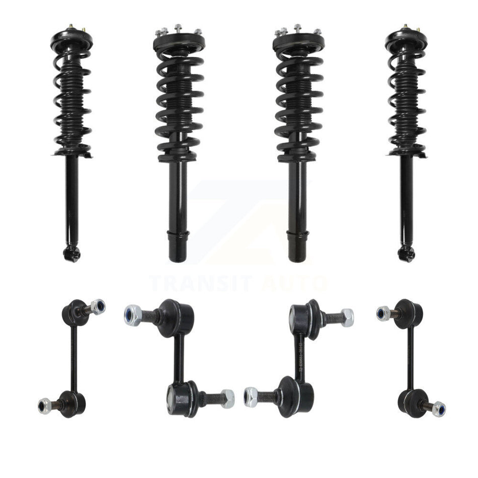 Front Rear Complete suspension Strut & TQ sway Bar Link Kit (8Pc) For 2004-2006 Acura TL KSS-107985